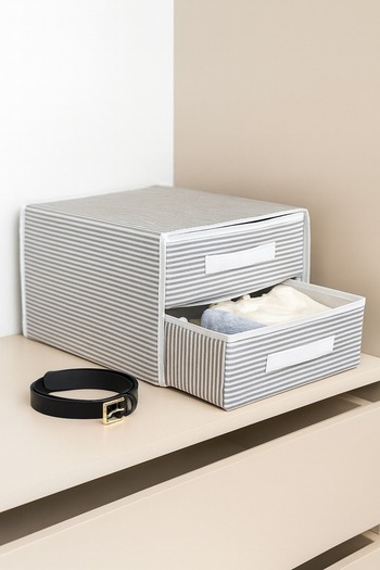 Hesaplı Kasa 2 Compartment Fabric Drawer Organizer – 31 X 30 X 22 cm