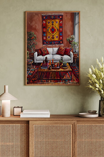 Dekorsiahome Tek Parça Ahşap Çerçeveli Tablo TK0919