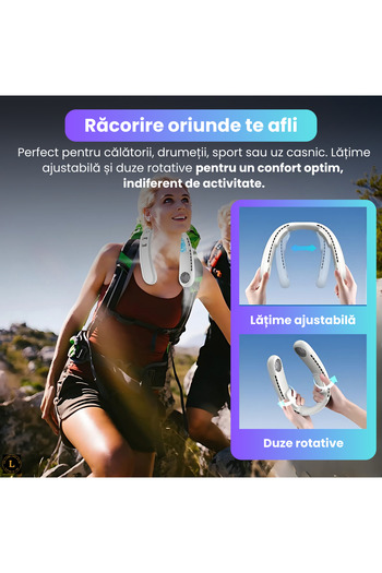 CR LUMI AND GABI Ultra Portable Neck Fan with Cold Plates, 3D 720° Cooling, 3 Speeds, 4 Ventilation Zones, Battery 4