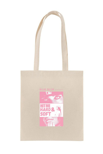 Namgo Billie Eilish Pink Collage Printed Cloth Bag