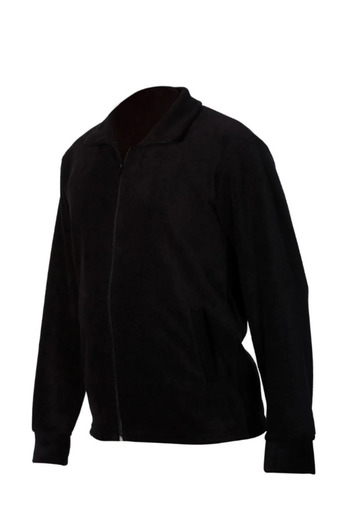 Astra Plus Unisex Μαύρο Παλτό Fleece με γιακά με φερμουάρ - Μαύρο - ASTPSUMMTPYOLKAR-SIY