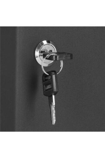 SERSIMO Steel metal box for 100 keys, equipped, 30x24x7cm, black