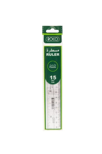 Roco EdgeLine 15cm Plastic Ruler – Beveled Edge Design