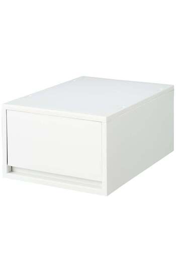 Muji Polypropylene Deep Type Storage Drawer Case, W 26 × D 37 × H 17.5 cm, White