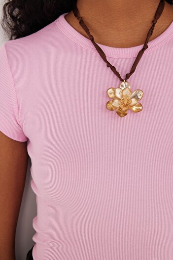 Tudors Kadın Slim Fit Dar Kesim Bisiklet Yaka Modal Kumaş Pembe Bluz