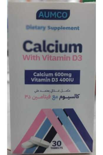 Aumco Calcium with Vit.D3 30 Tablets