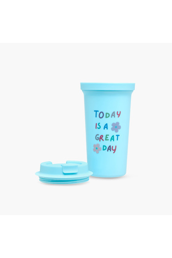 Lifestyle Printed Double Wall Travel Mug with Lid - 410 ml