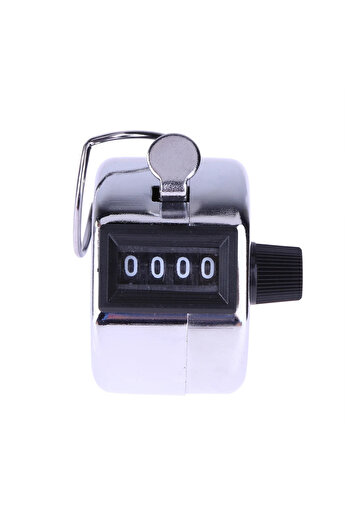 Choice10 Silver Handheld 4 Digital Tally Counter Mechanical Manual Palm Clicker Number Count Assorted Tally C