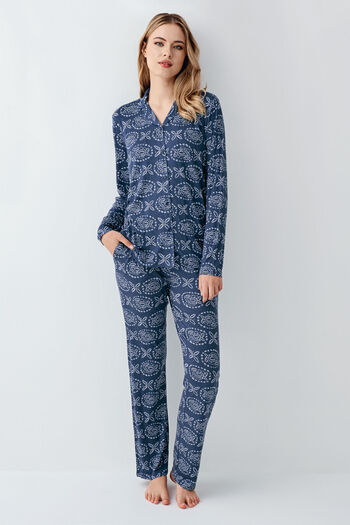 Arnetta Women's Blue Shirt Pajamas
