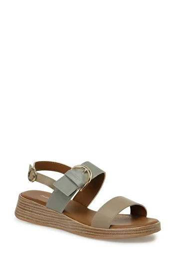 Polaris 325067.Z 5Fx Green Women's Wedge Heel Sandals