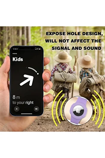 O Ozone Soft Silicone (2 Pack) Air Tag Wristband |Bracelet for Kids |Lightweight GPS Tracker Holder For Ap