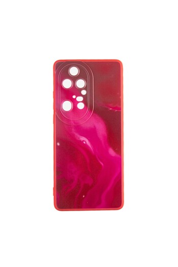OEM Soft Waves Collection Back Cover Compatible with Huawei P50 Pro - Red