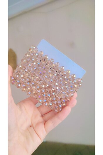 shamatolyesi Shamatesi Handmade Card Holder with Crystal or Beads – 6×10 cm Bank Card Wallet