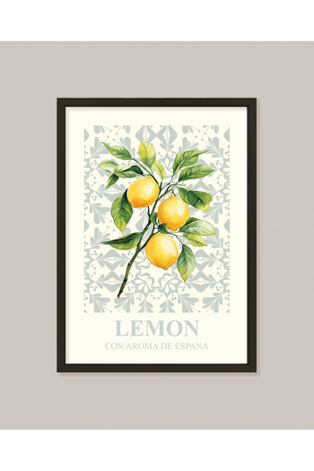Vetro Design Spain Lemons Framed Poster