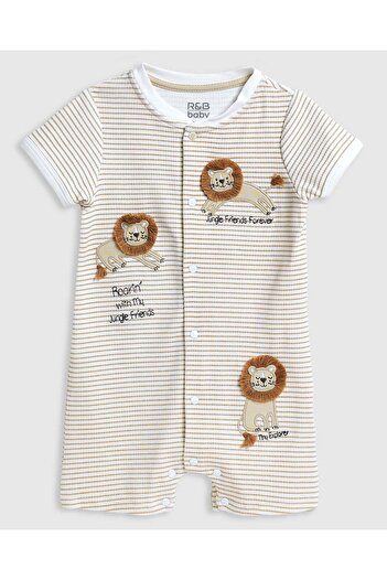 R&B Embroidered Rompers and Cap Set