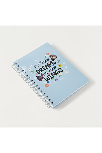 GLOO Slogan Print Spiral Bound Ruled A5 Notebook