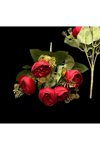 tml temalife 27 cm Peony Rose Arranged Flowers Vase Pots Decoration Ornament