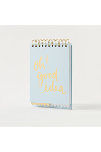 Lifestyle Typography Print A5 Spiral Notebook