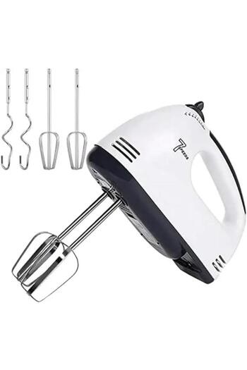 Tradeo 7-Gear Electric Hand Mixer, Automatic Egg Beater & Cream Whisk, Push Stirrer Blender for Baking