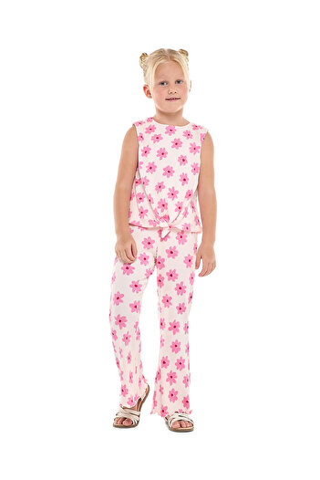 R&B Floral Printed Top and Pants Set