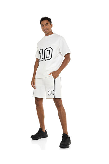R&B Printed Shorts with Drawstring Waist