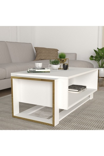 UnicUtil Luxury Edition coffee table, 106 x 60 x 41 cm, White