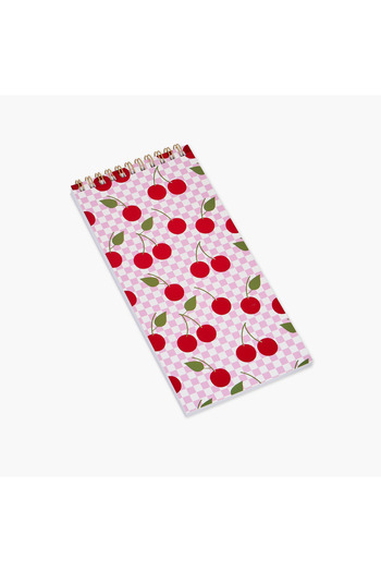 Lifestyle Cherry Print 80-Page Ruled Spiral Notepad