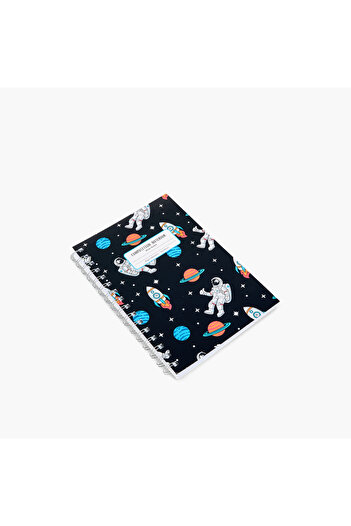 Lifestyle Astronaut Print A5 100-Page Ruled Spiral Notebook