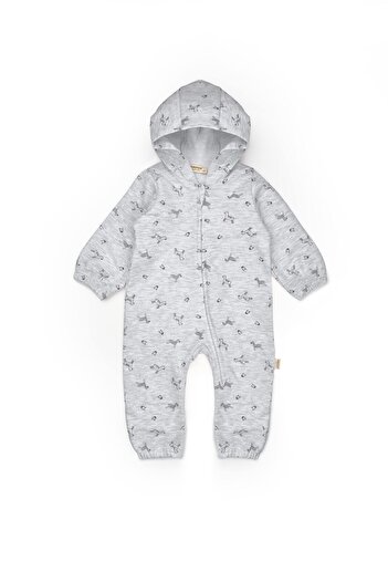 BabyCosy Organic Wear Baby Long Sleeve Jumpsuit with Hat 100% Organic Cotton - Newborn - Csy8033