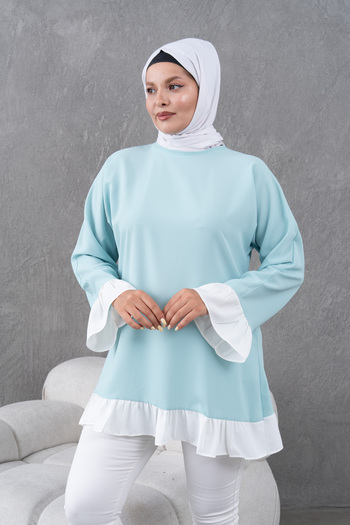 Fzd filizzade Garnished Ruffled Loose Tunic
