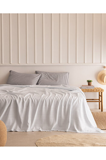 Madame Coco Mathilda Single 100% Cotton Karde Plain Pique - Light Blue