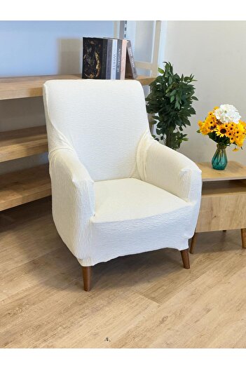 Faiend Stretch Elastic Flexible Washable Cotton Jacquard Pattern Single Seat Cover Sofa Cover (1-Piece)