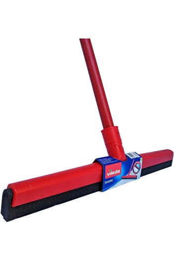Vileda Classic Floor Wiper with Stick – Red (42 cm W × 130 cm H)