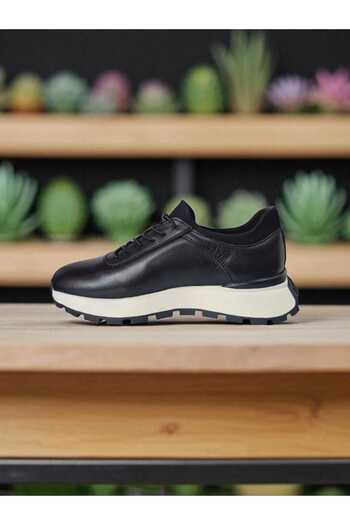 Voyager Men's Genuine Leather Thermo Sole Throat Classic Daily Shoes with Stretch Details