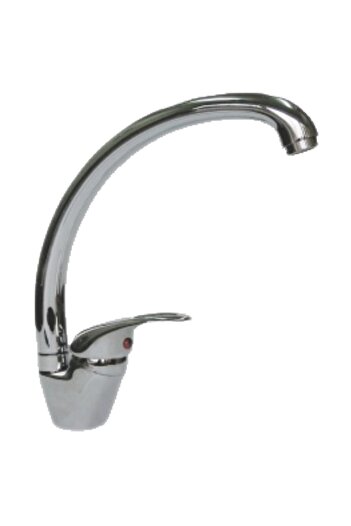 flores Monobloc sink mixer, swan neck, 310 mm