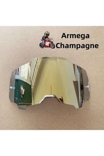 Choice Champagne Motorcycle glasses Replacement Goggle Lenses, 5 Colors, HiPER Mirror,Moto Dirt Bike Motocr