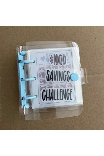 Choice Blue-1000 1000 Savings Challenge Binder , Money Saving Binder, Savings Challenges Book with Envelope