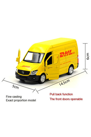 Choice Yellow RMZ CITY 1:36 Sprinter Van (DHL) Alloy Diecast Car Model Toy With Pull Back For Children Gift