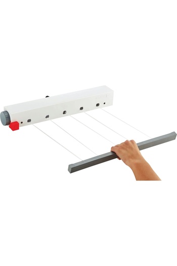 flores Extendable clothes dryer, Y016, white, 5 rows x 4 m