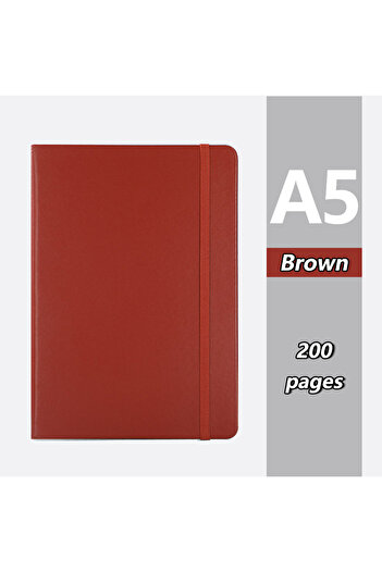 Choice A5 brown-200pages Popular A5 bound notebook, 200 pages, school supplies, agenda, suitable for office