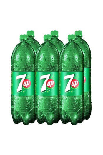7 Up Soft Drink, Plastic Bottle, 2.2 L × 6