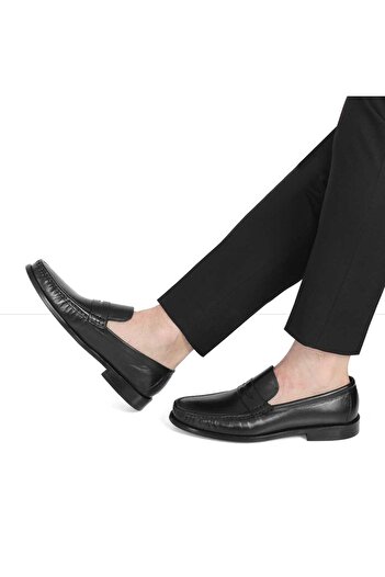 Celal Gültekin Men's Black Leather Sole Leather Shoes
