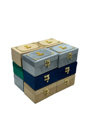 Alhadi For Oud And Saffaron صناديق عود مخمل سيفين ونخلة - درزن 12 حبة - اوقيتين