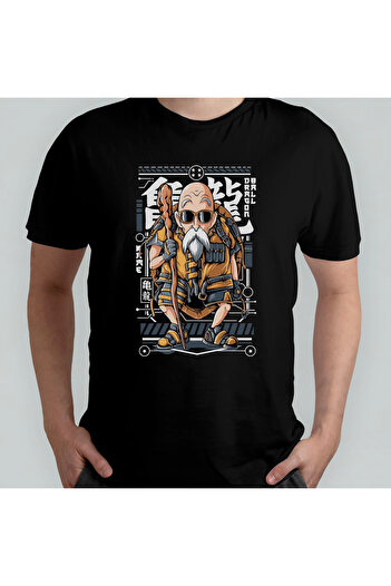 Pixxa Dragon Ball Muten Roshi Turtle Master Unisex 100% Cotton Crew Neck T-Shirt