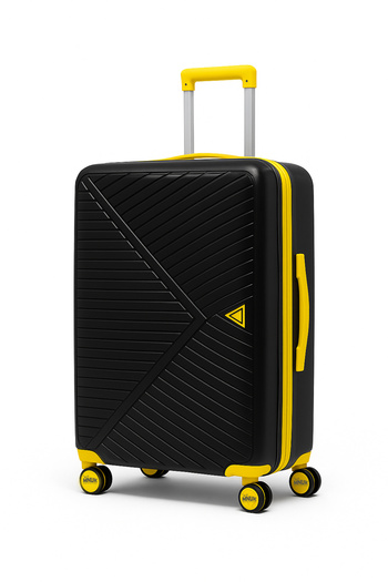 Mnuk VIATOR Set of 3 Luggage with PP Material, Anti-Theft double Zipper | 20/24/28-Black