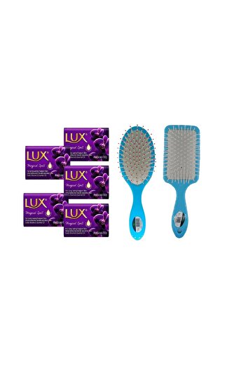 LUX Soap 80 Gr Magical Spell 5 Pcs Soap Hair Blow Brush Color Oval Hair Brush Comb 1 + 1 Pcs