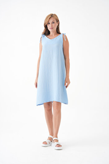 Butik Rochie din țesătură muselină din bumbac 100% MG-20251