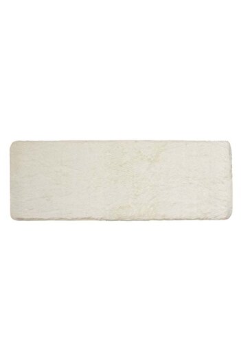 TOPI TOY Decorative shaggy rug, white, for hallway, 160 x 60 cm
