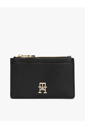 Tommy Hilfiger Th Distinct Long Cc Holder Women's Black Card Holder Aw0Aw17481Bds