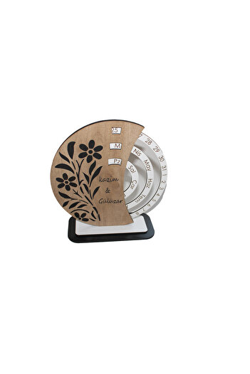 karalar ahşap KİŞYE ÖZEL MDF MASAÜSTÜ TAKVİM 30 CM DEKORATİF